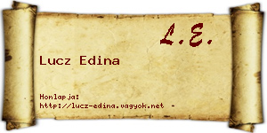 Lucz Edina névjegykártya